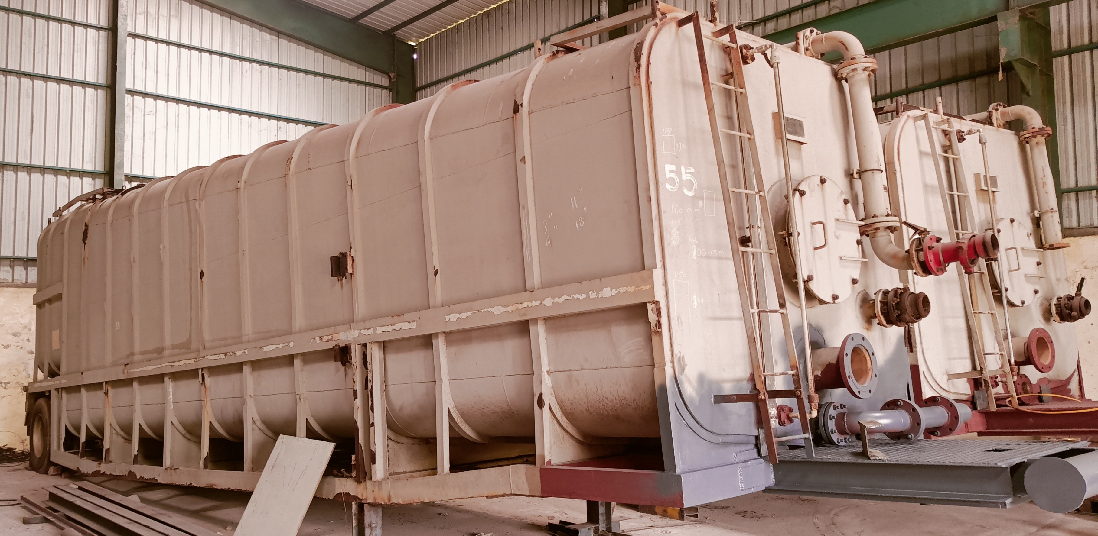 Frac tank manifold after refurbishment