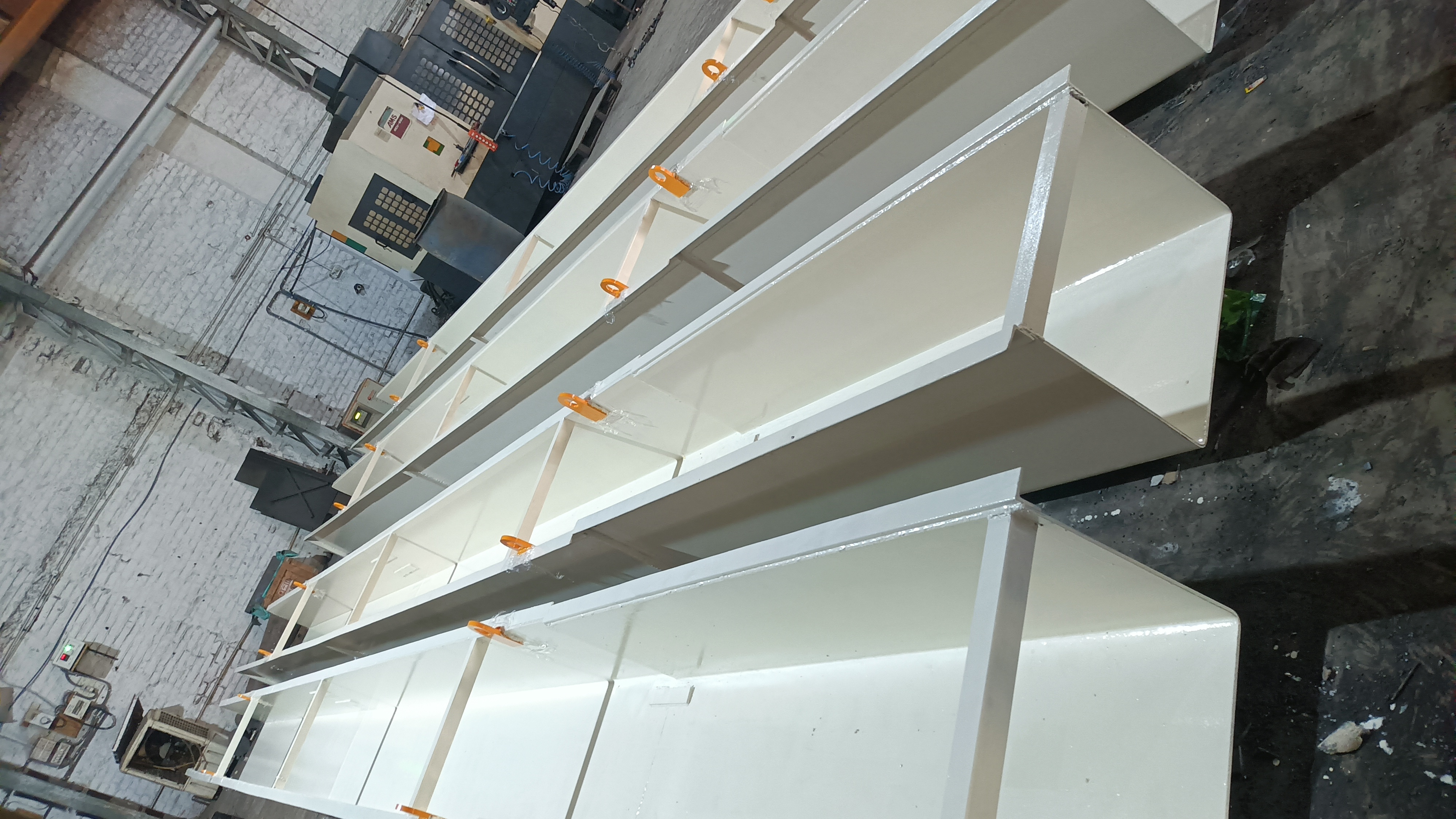 Flow channel fabricated and installed at drilling rig SS-01